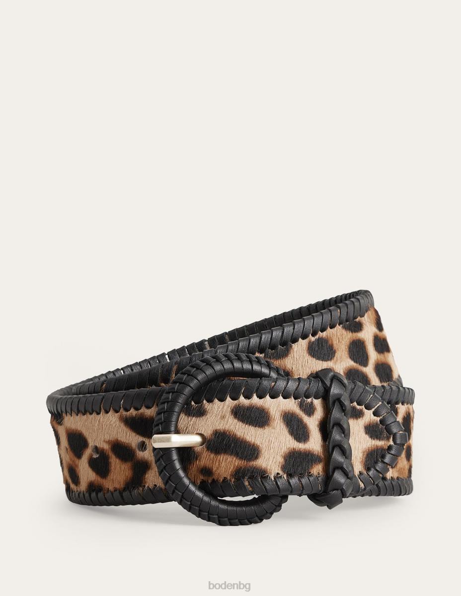 аксесоар Boden тъкан колан на талията леопардово пони Жени LL682312