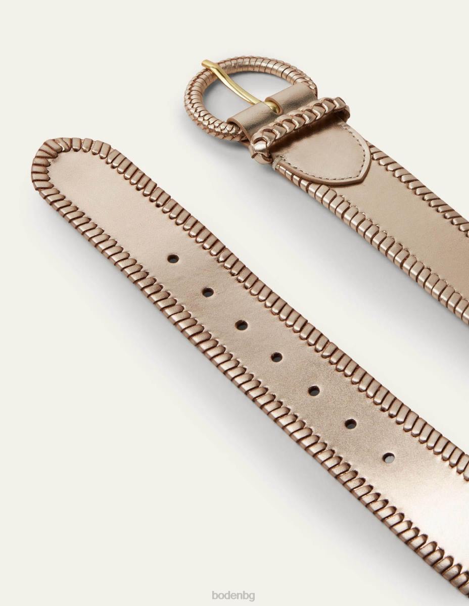 аксесоар Boden тъкан колан на талията златен металик Жени LL682342