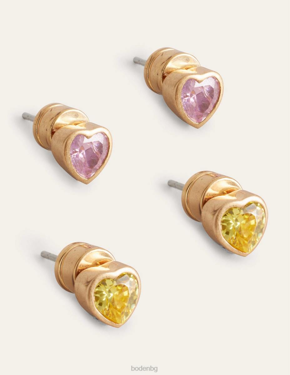 аксесоар Boden Опаковка от 2 обеци със сърца мулти Жени LL68740