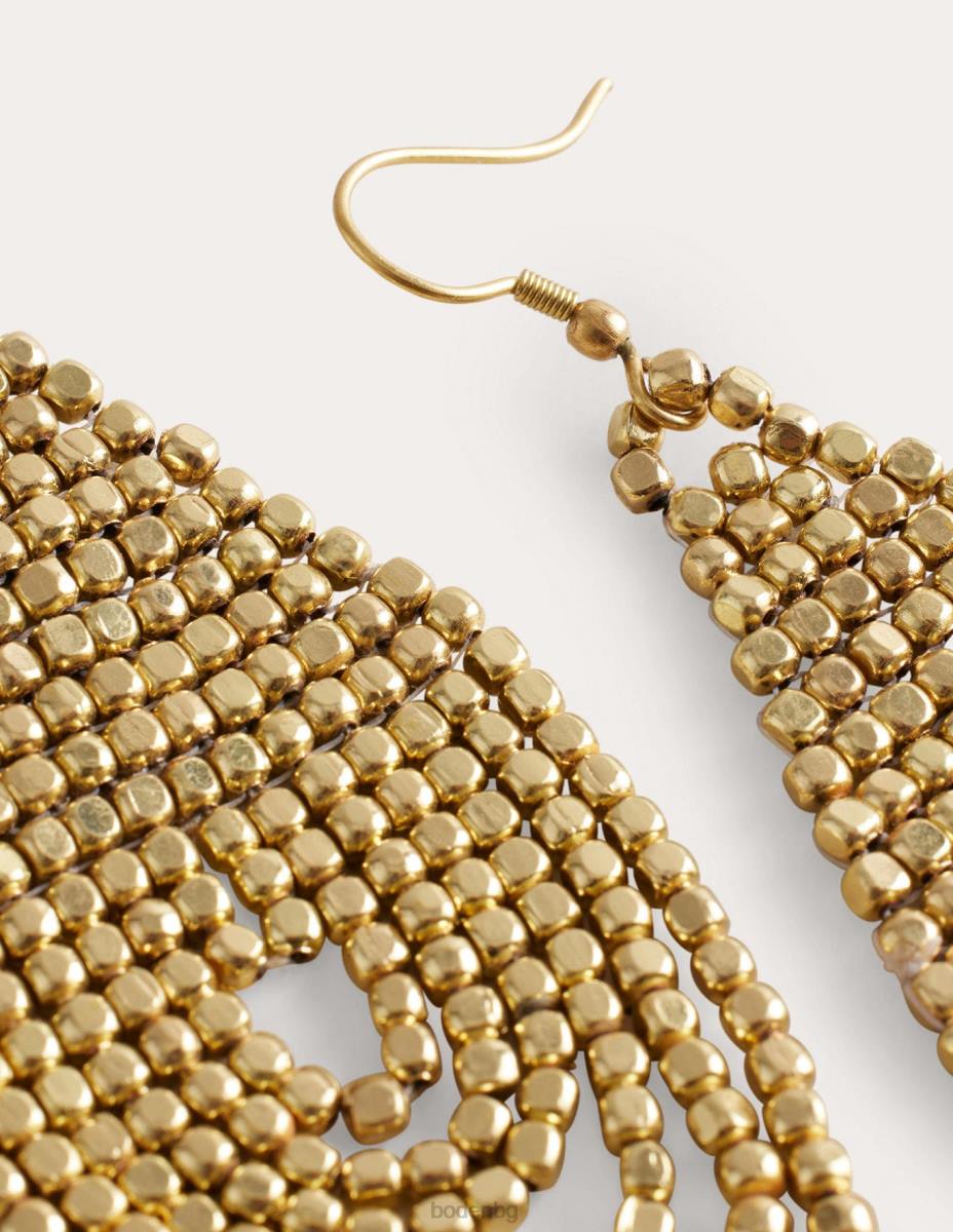 аксесоар Boden обеци от слой мъниста злато Жени LL682367