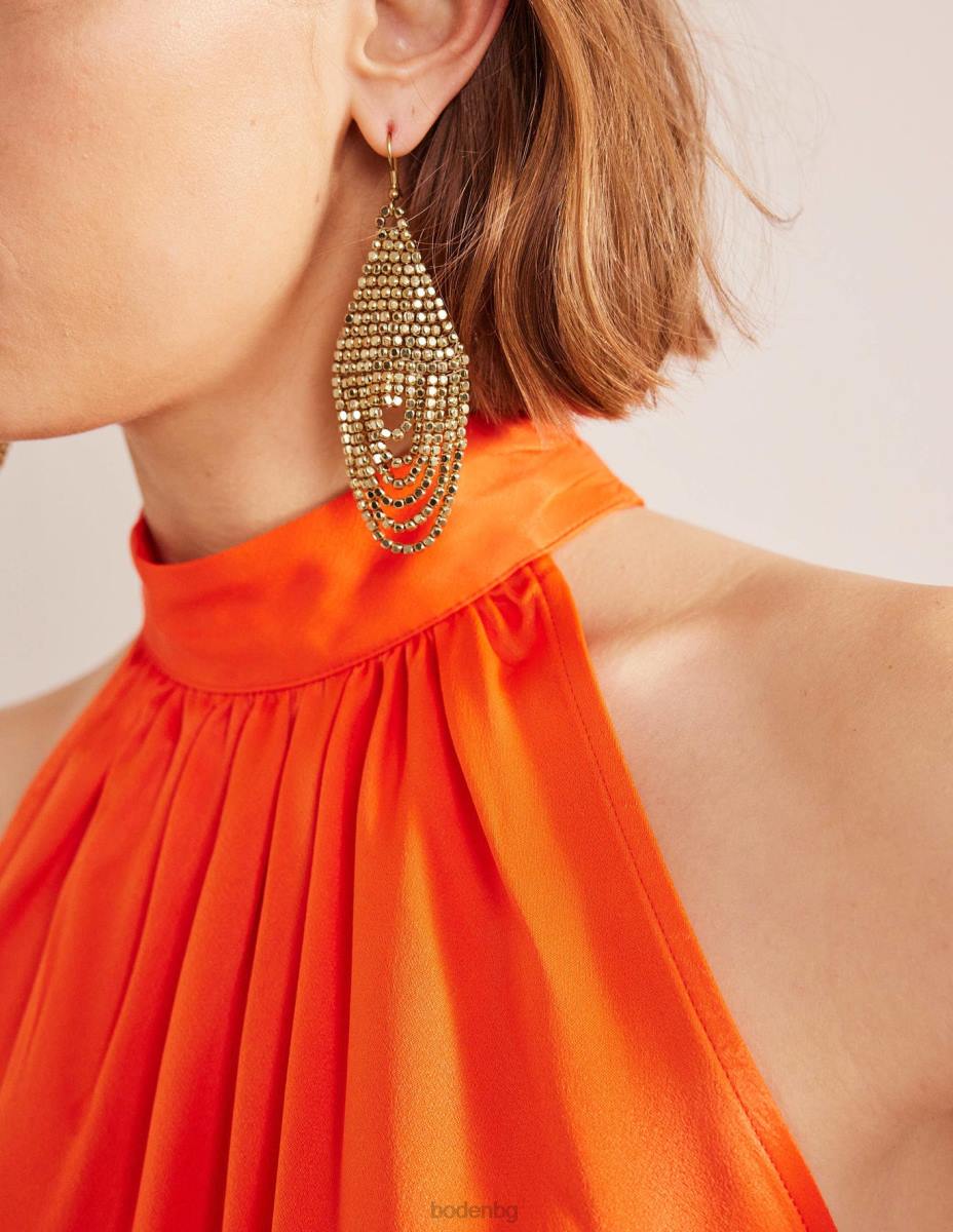 аксесоар Boden обеци от слой мъниста злато Жени LL682367