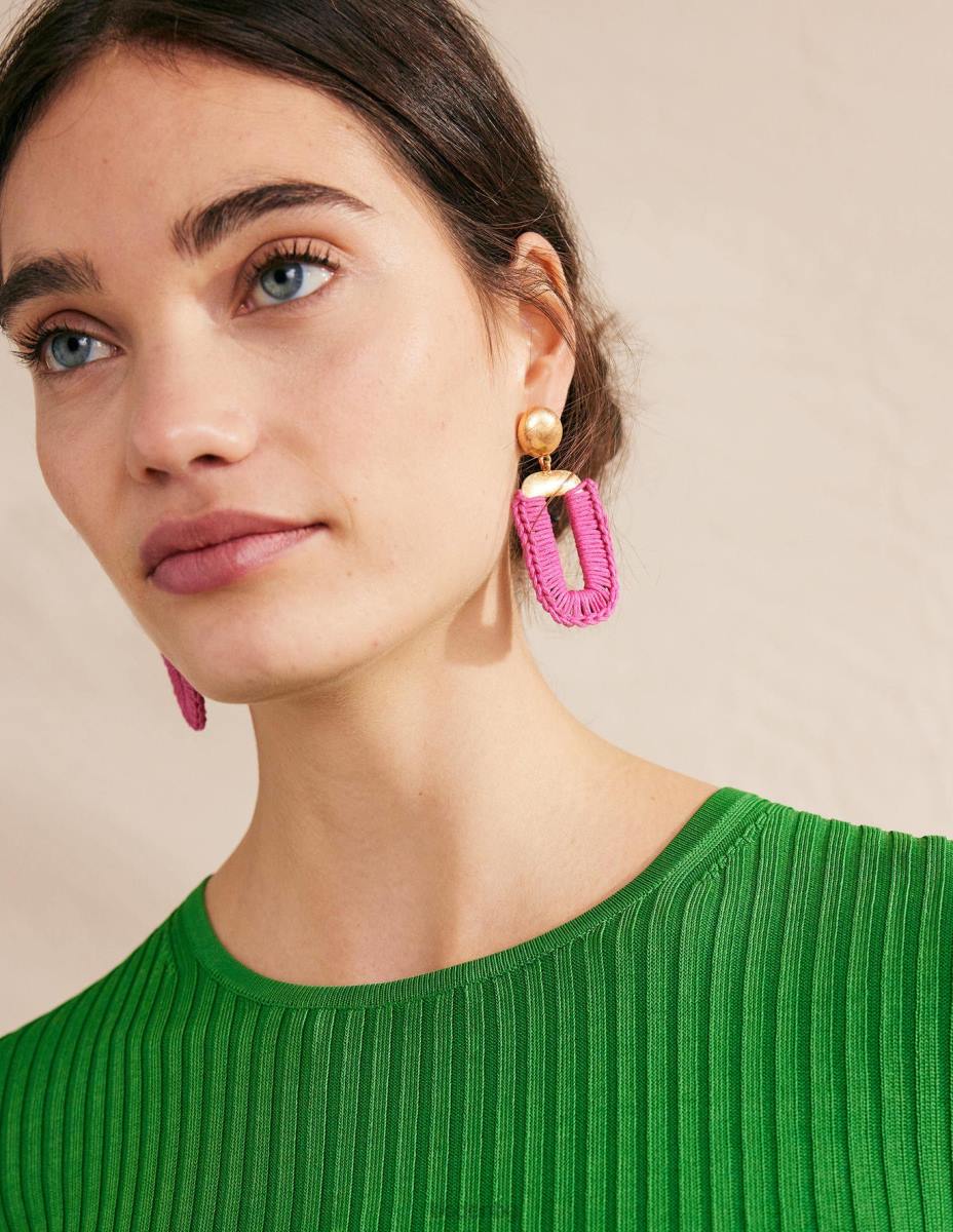 аксесоар Boden увити правоъгълни обеци невероятно розово Жени LL68739