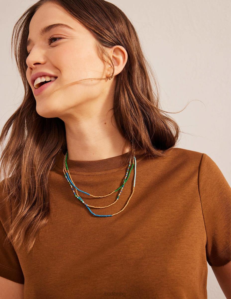 аксесоар Boden огърлица от мъниста син мулти Жени LL682333