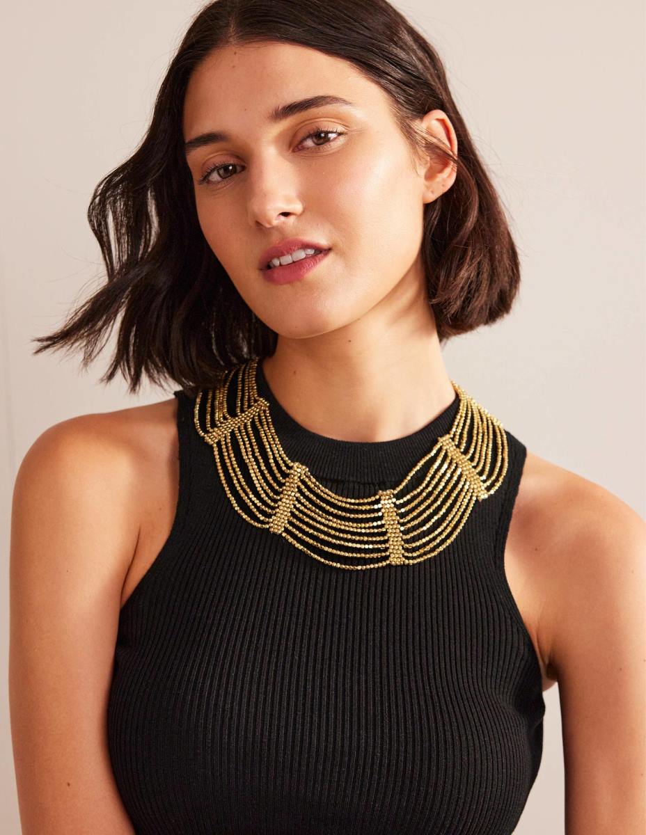 аксесоар Boden огърлица със слой мъниста злато Жени LL68732