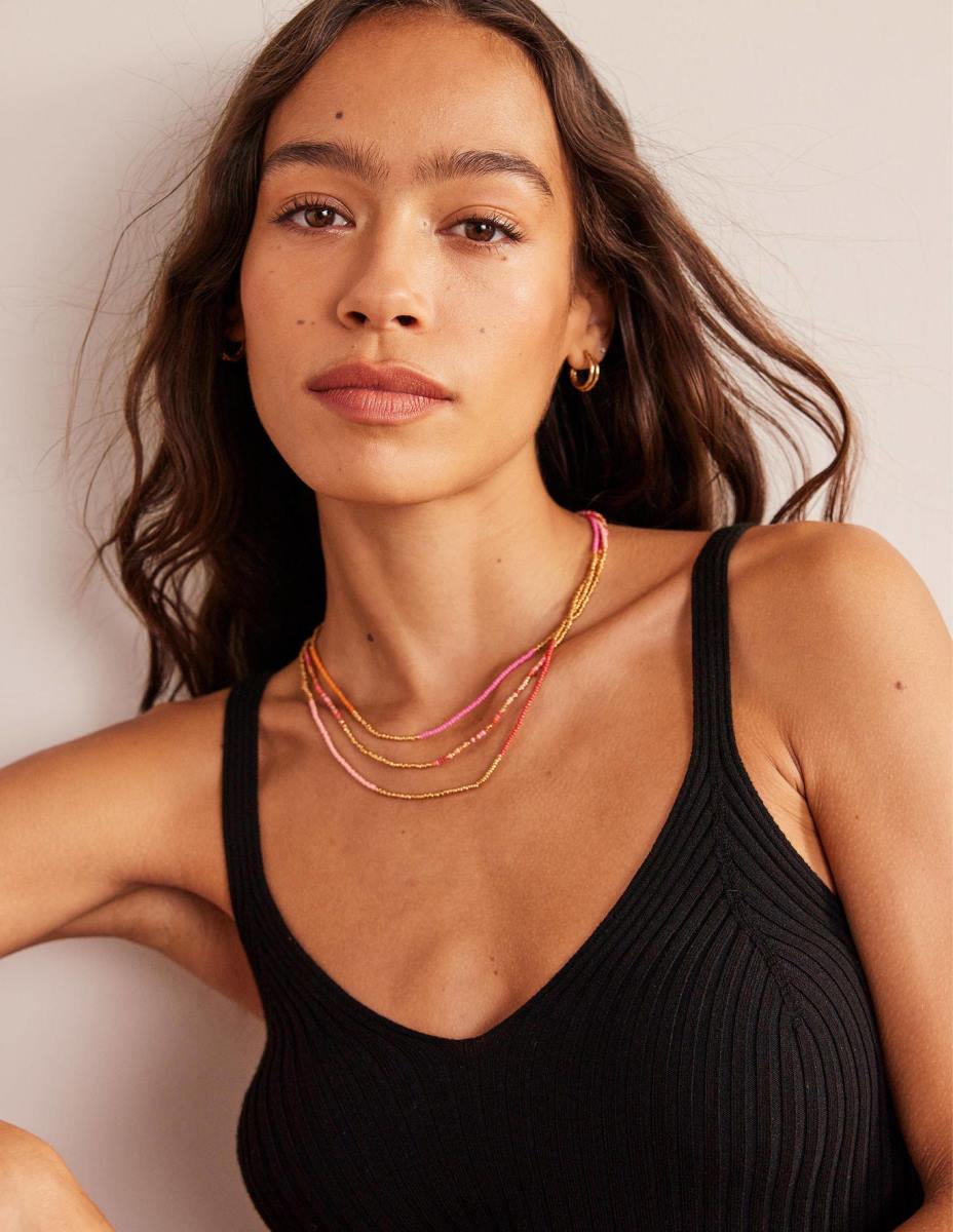 аксесоар Boden огърлица от мъниста розово мулти Жени LL68736