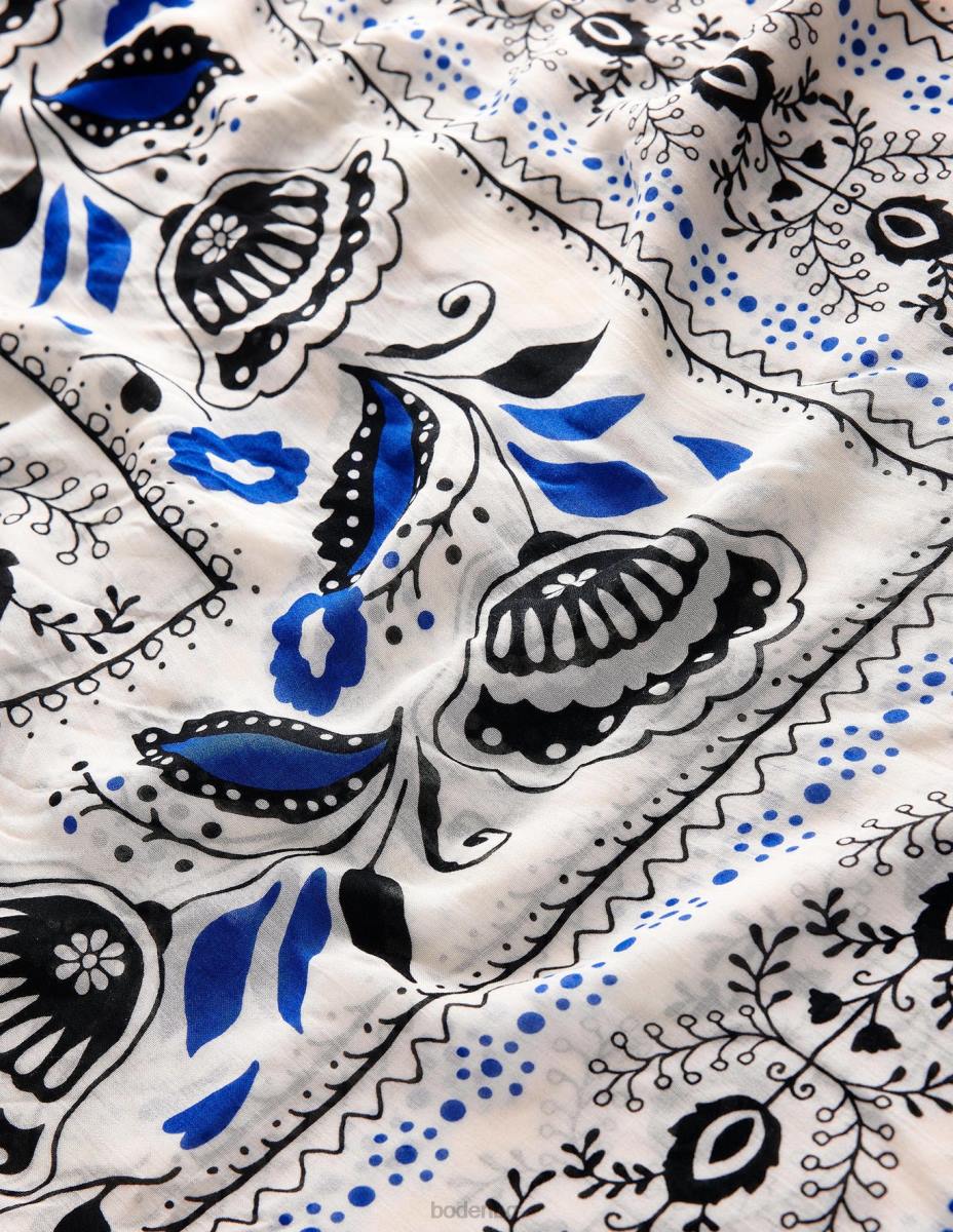 аксесоар Boden щампован саронг шал цвят на слонова кост и милос Жени LL682322