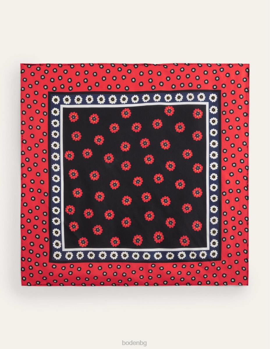 аксесоар Boden копринен шал черна и пъпка на петуния Жени LL682368