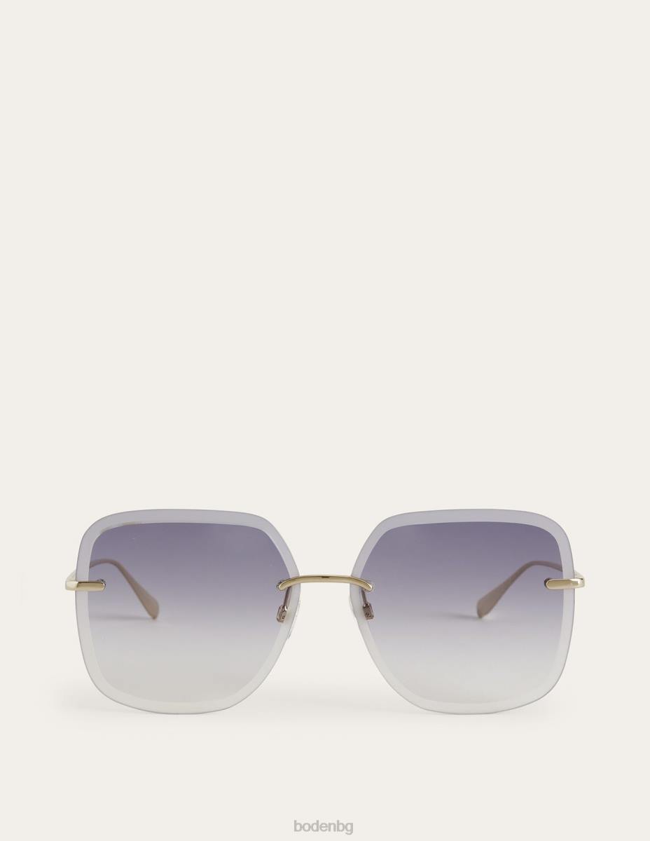 аксесоар Boden слънчеви очила със скосени ръбове син дим Жени LL682336