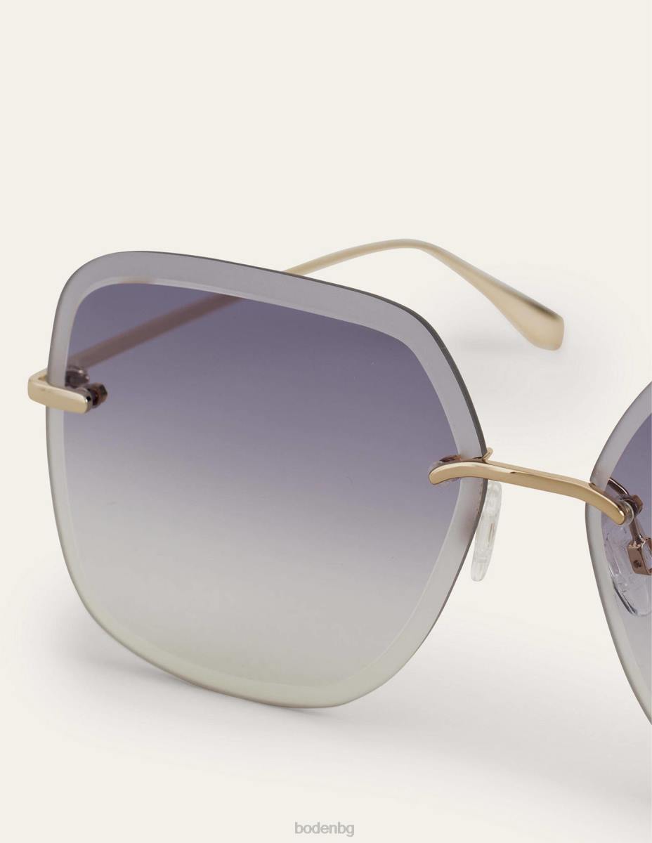 аксесоар Boden слънчеви очила със скосени ръбове син дим Жени LL682336