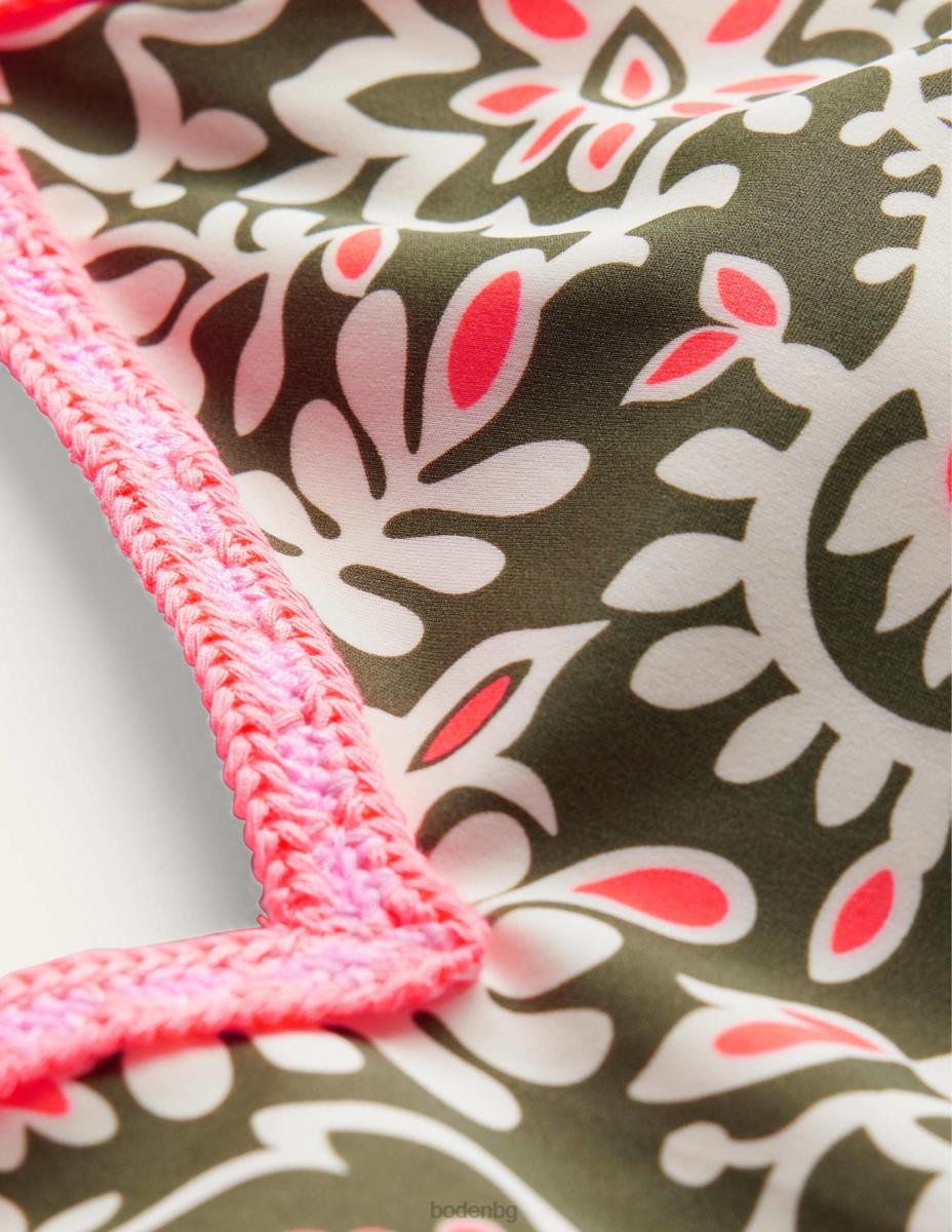 облекло Boden многослоен бански костюм за плетене на една кука зеле и занаятчийска въртележка Жени LL681195