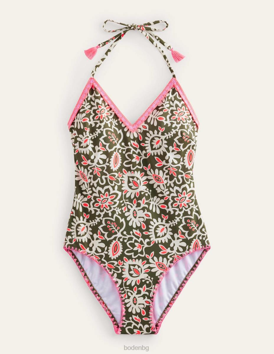 облекло Boden многослоен бански костюм за плетене на една кука зеле и занаятчийска въртележка Жени LL681195