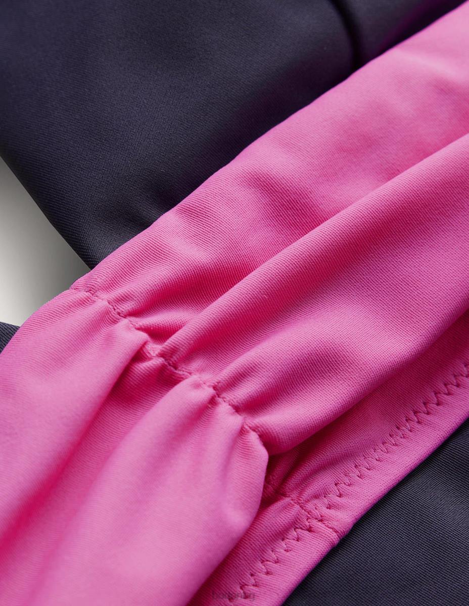 облекло Boden бански с панделка полунощен и розов цветен блок Жени LL681259