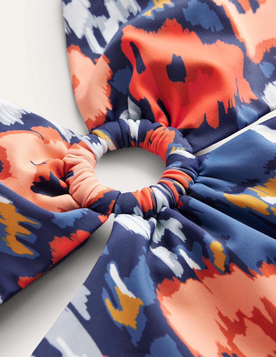 облекло Boden бански със смолисти пръстени тъмносиньо и абстрактен мак Жени LL681368