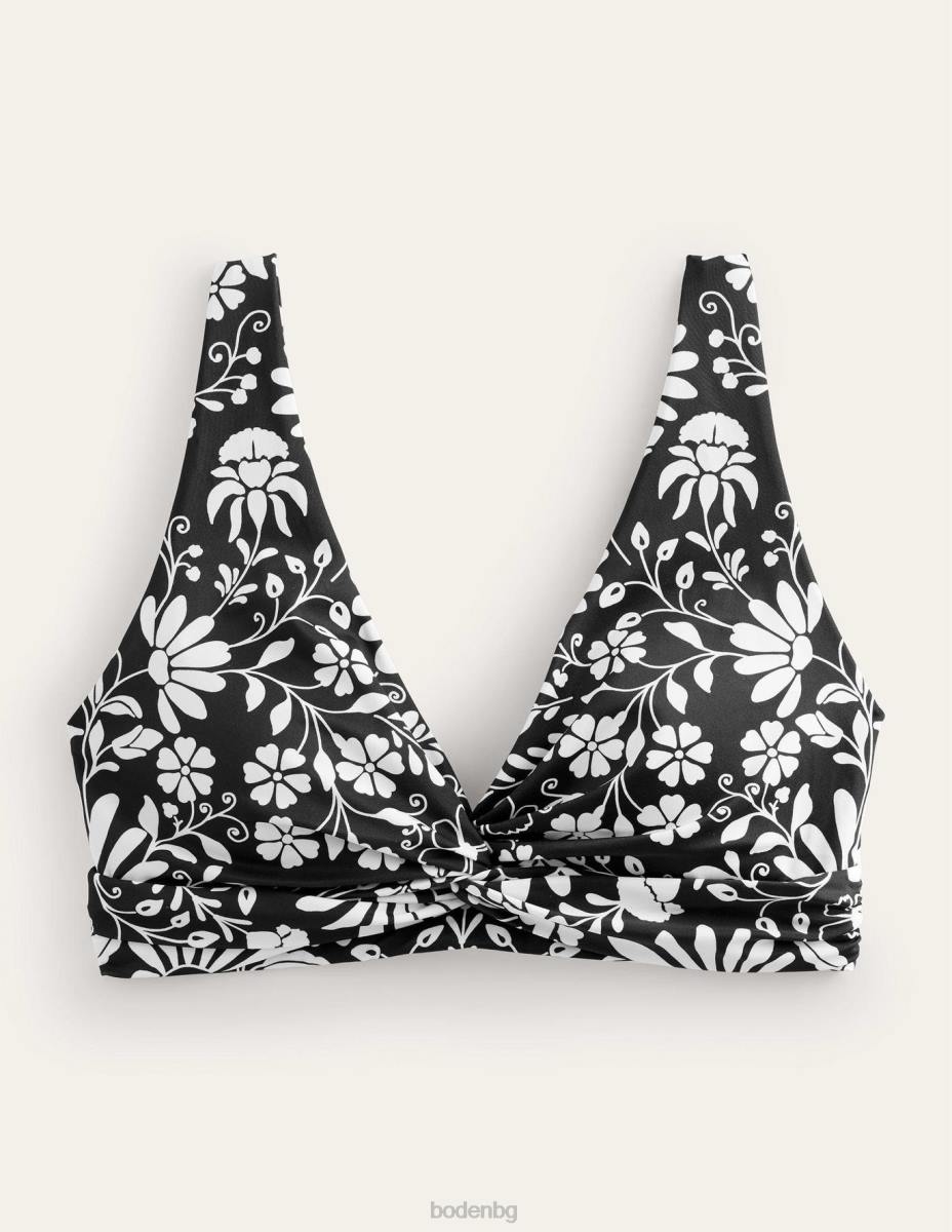 облекло Boden усукано класическо горнище на бикини стрък неро и гардения Жени LL681407