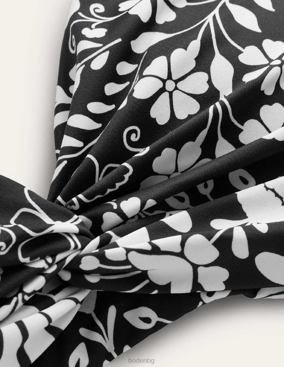 облекло Boden усукано класическо горнище на бикини стрък неро и гардения Жени LL681407