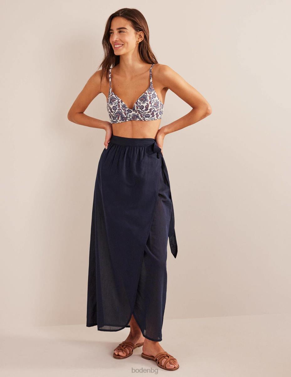 облекло Boden капри бикини с размер чашка слонова кост и син пейсли Жени LL681591