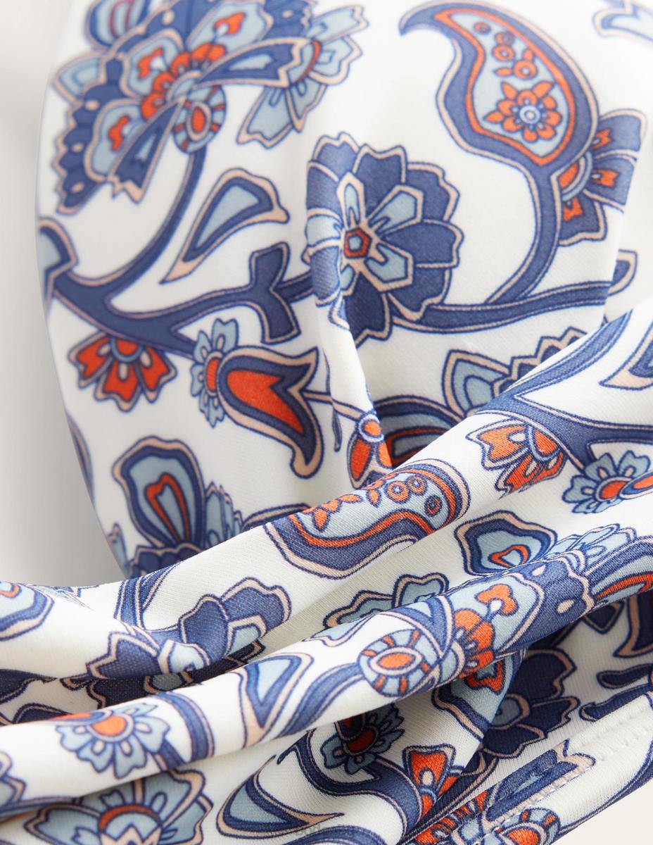 облекло Boden капри бикини с размер чашка слонова кост и син пейсли Жени LL681591