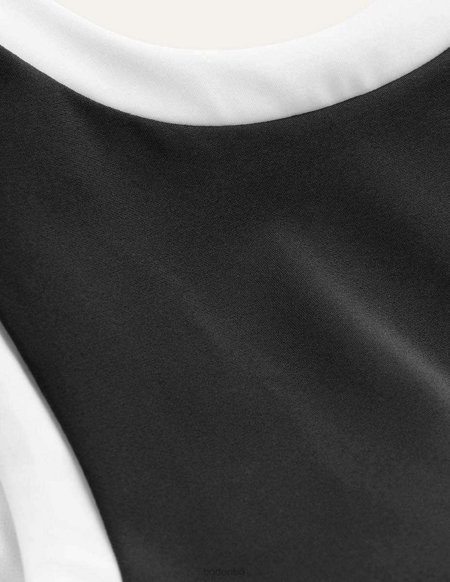 облекло Boden горнище на бикини със състезателно деколте черен цветен блок Жени LL681593