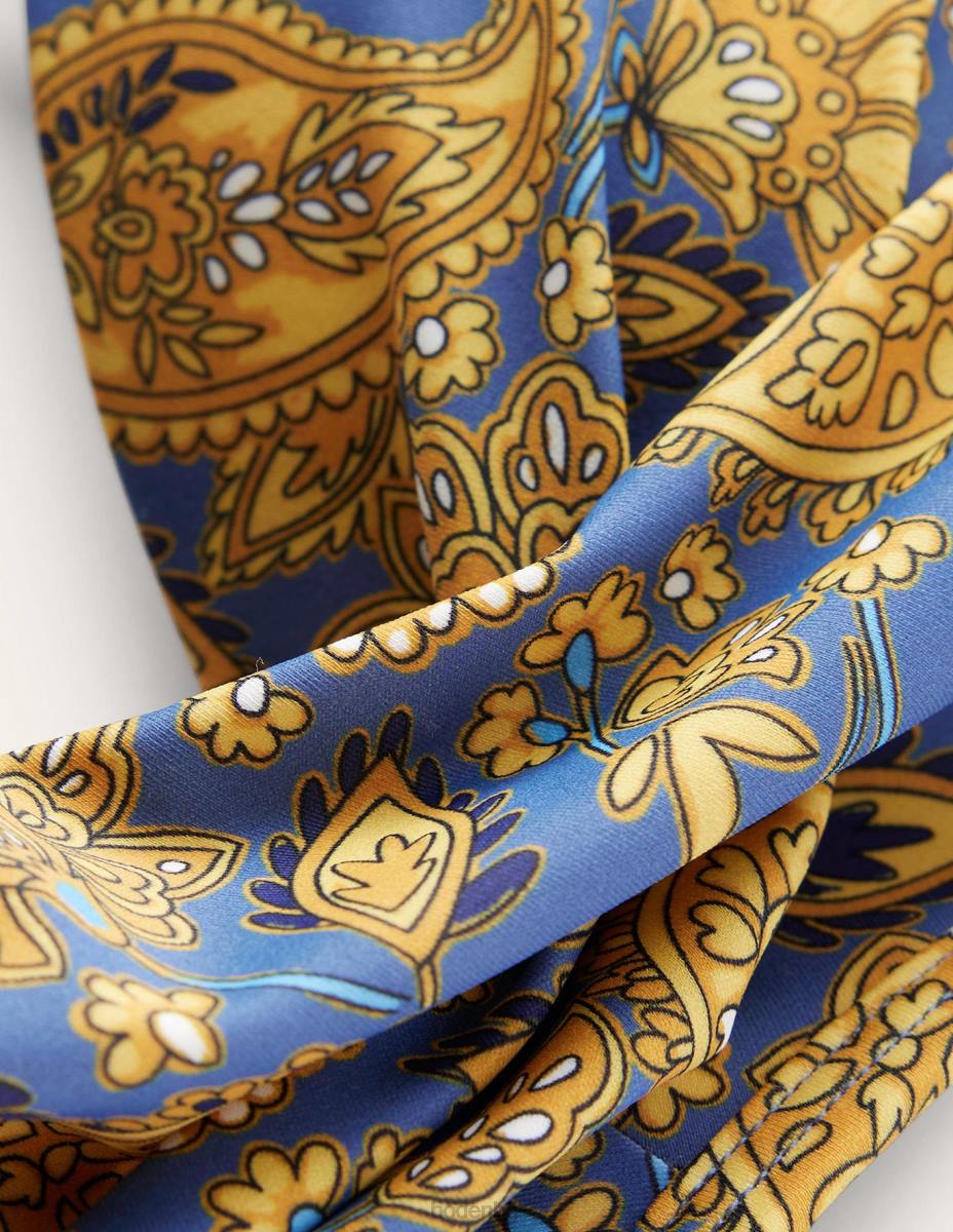 облекло Boden капри бикини с размер чашка събиране на злато и пейсли тераса Жени LL681596