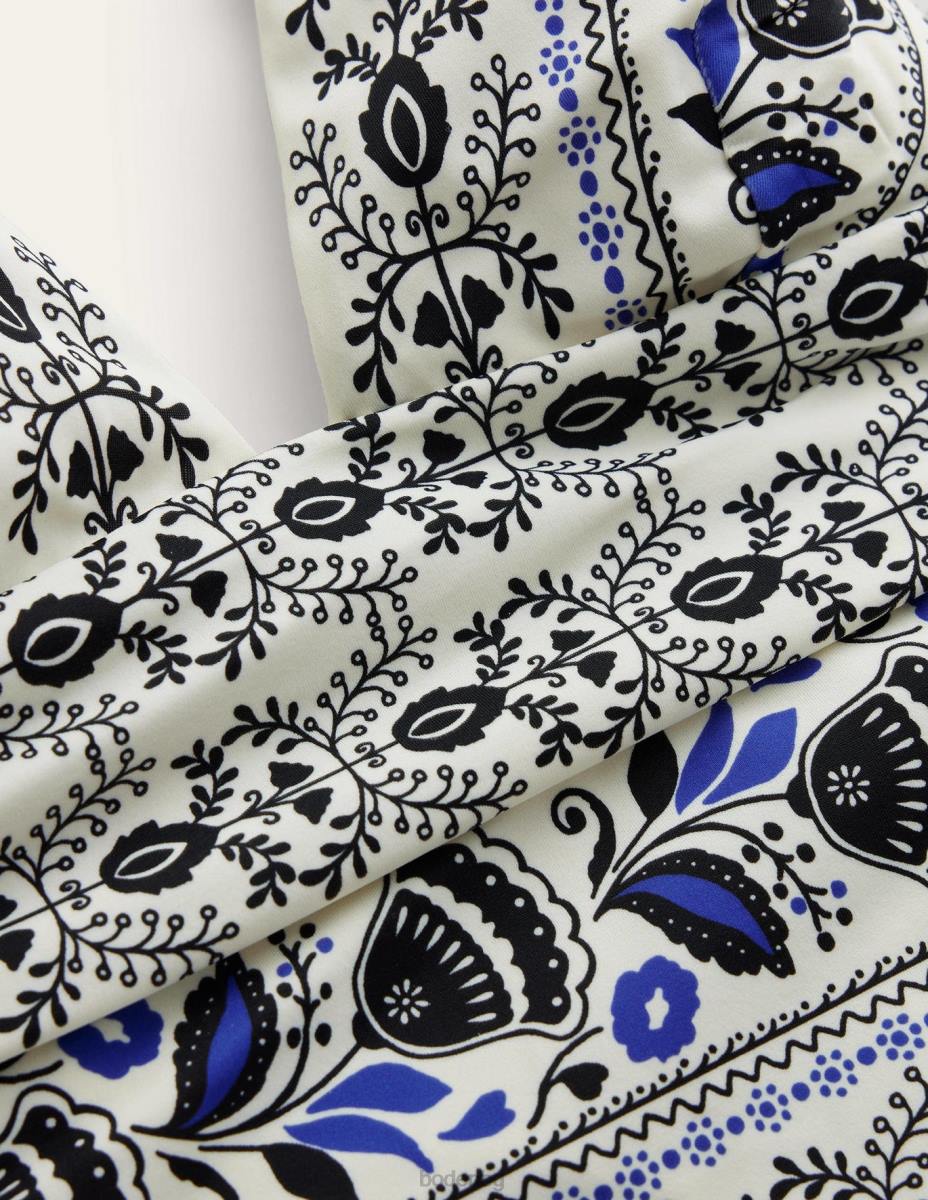 облекло Boden бански с панделка цвят на слонова кост и милос Жени LL681641