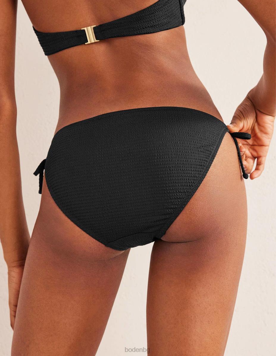 облекло Boden стринг бикини текстура на черен сеърсукер Жени LL681652