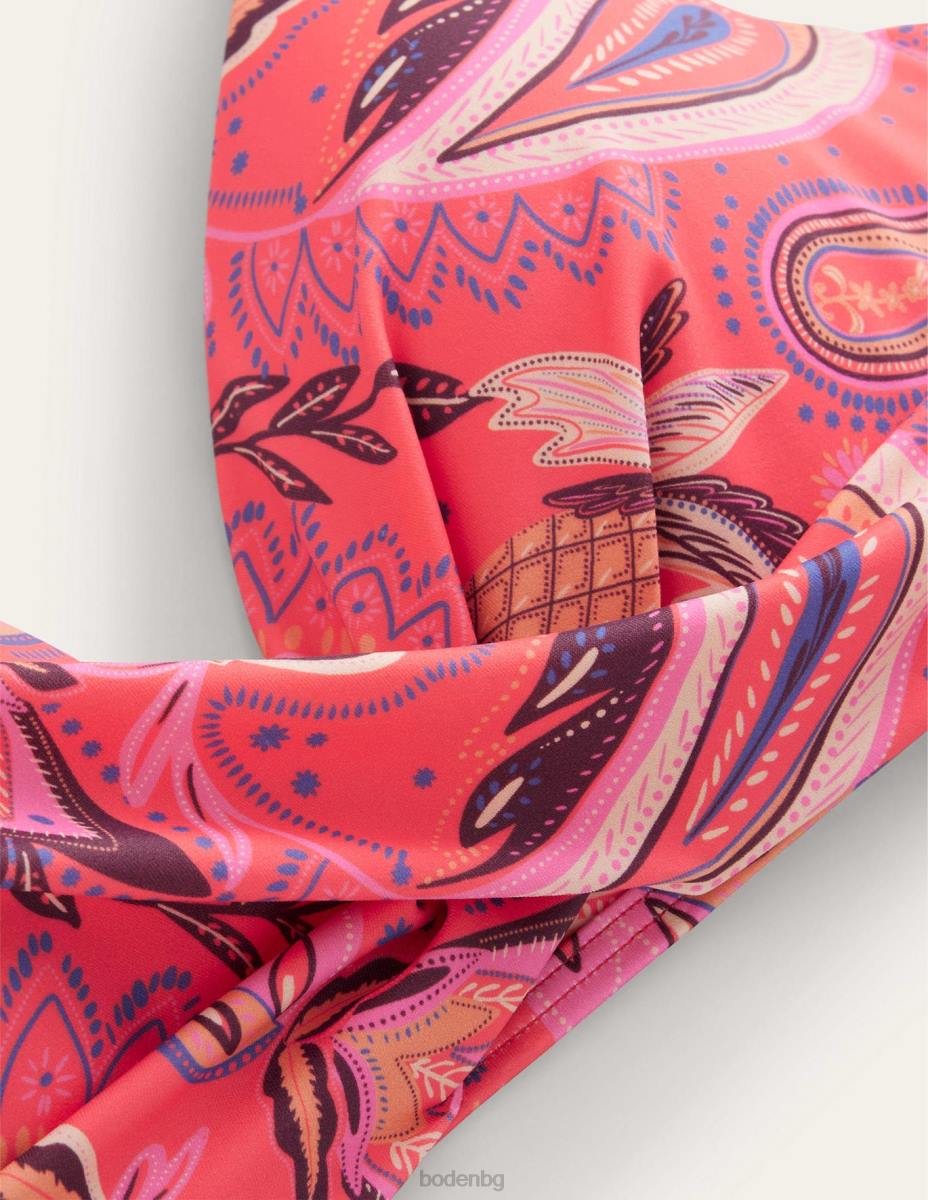 облекло Boden капри бикини с размер чашка корал и райско пейсли Жени LL681656