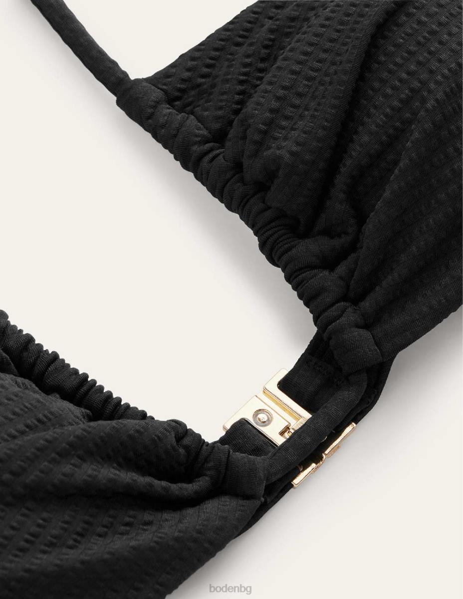 облекло Boden бикини с изрязани шнурове текстура на черен сеърсукер Жени LL681683