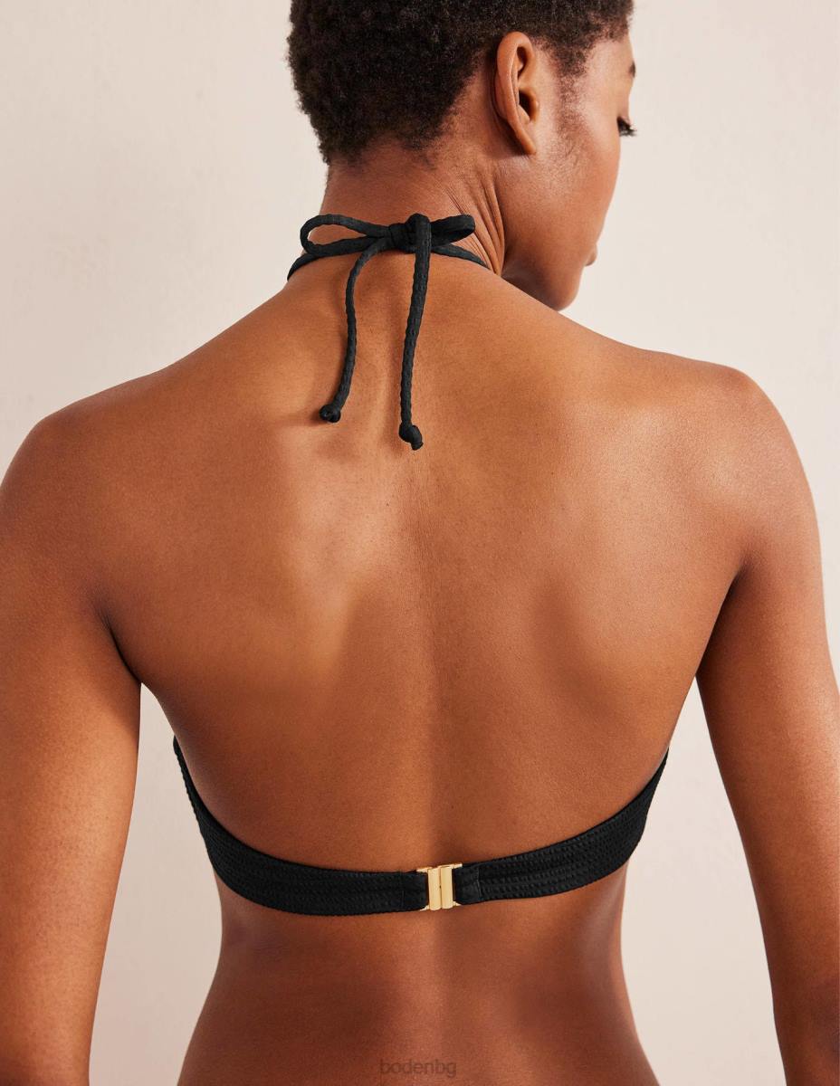 облекло Boden бикини с изрязани шнурове текстура на черен сеърсукер Жени LL681683