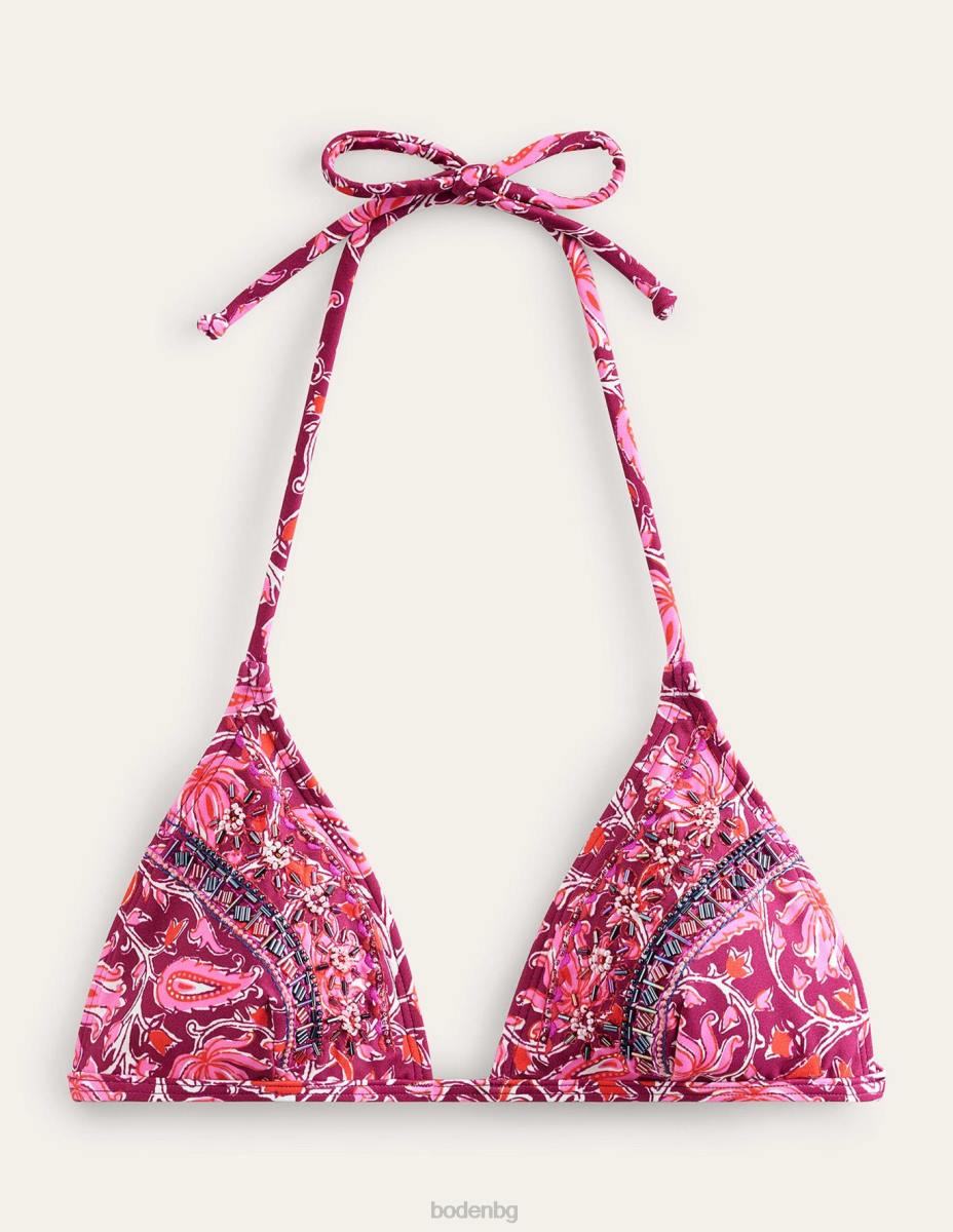 облекло Boden бикини, украсени с мъниста малиново розово и ботаническа лоза Жени LL681755