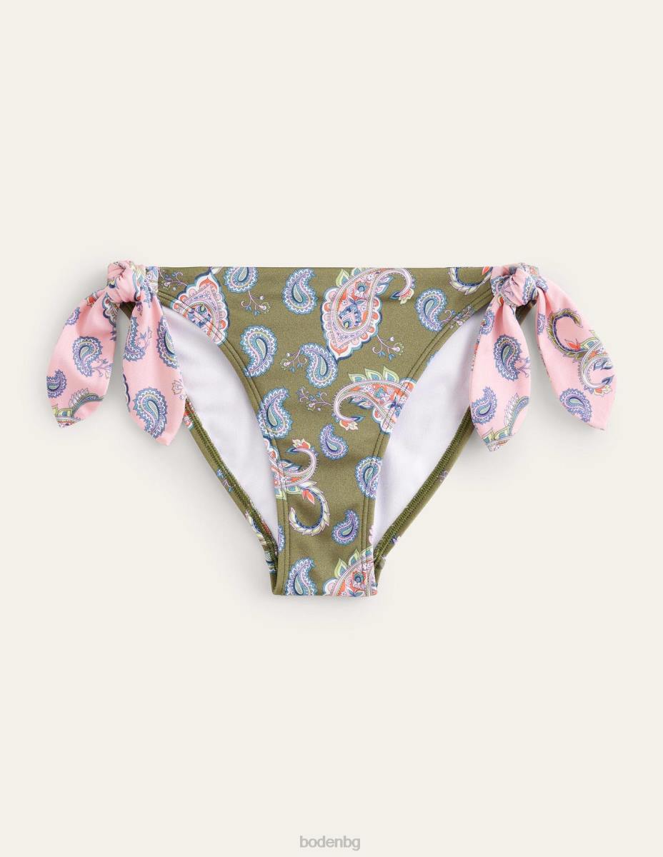 облекло Boden завържете страничната долна част на бикините семки от босилек и пейсли Жени LL681808