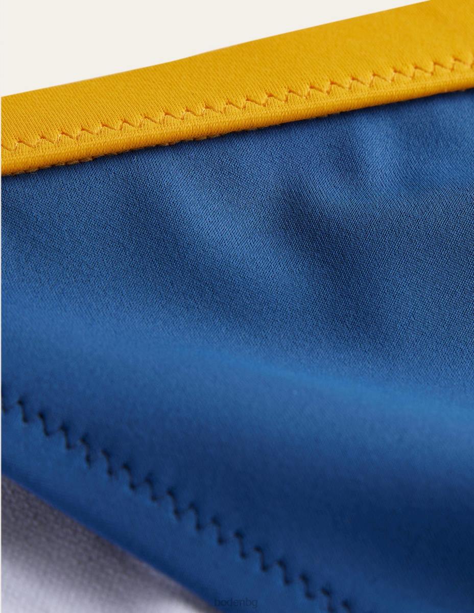 облекло Boden танга бикини син и жълт цветен блок Жени LL681840