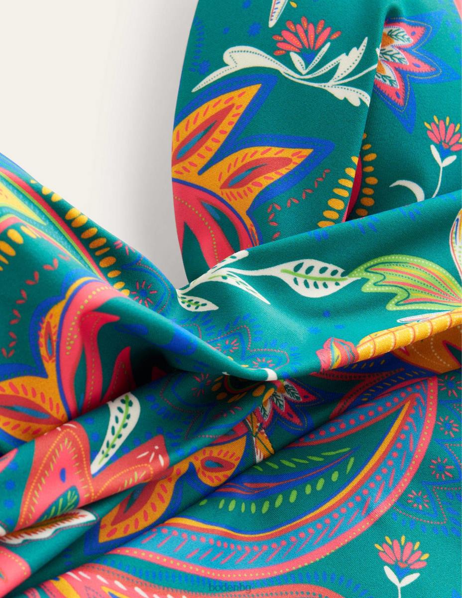 облекло Boden капри горнище с размер на чашка изумрудено и райско пейсли Жени LL681841