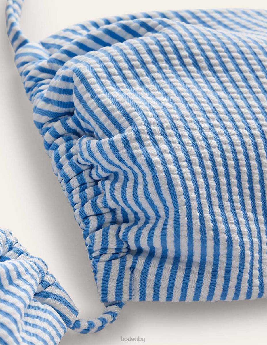 облекло Boden бикини с изрязани шнурове синя и слонова кост ивица Жени LL681908