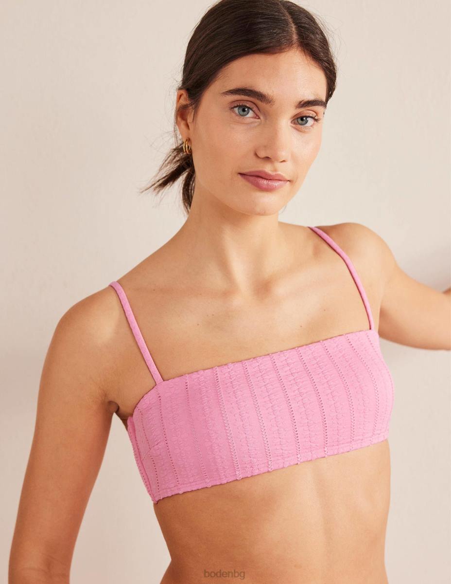 облекло Boden бикини с тесни презрамки розова текстура на захарен конец Жени LL681938