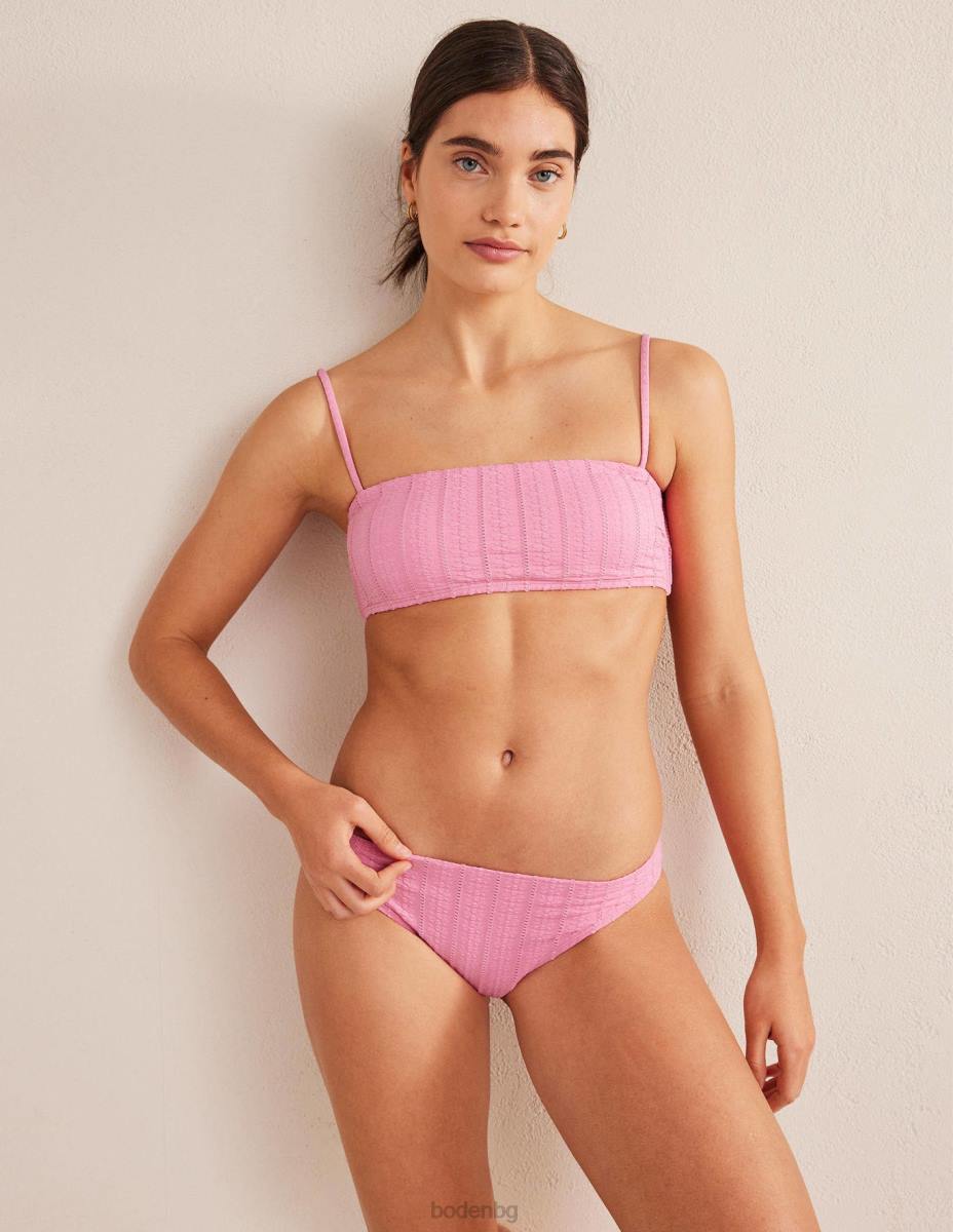 облекло Boden бикини с тесни презрамки розова текстура на захарен конец Жени LL681938