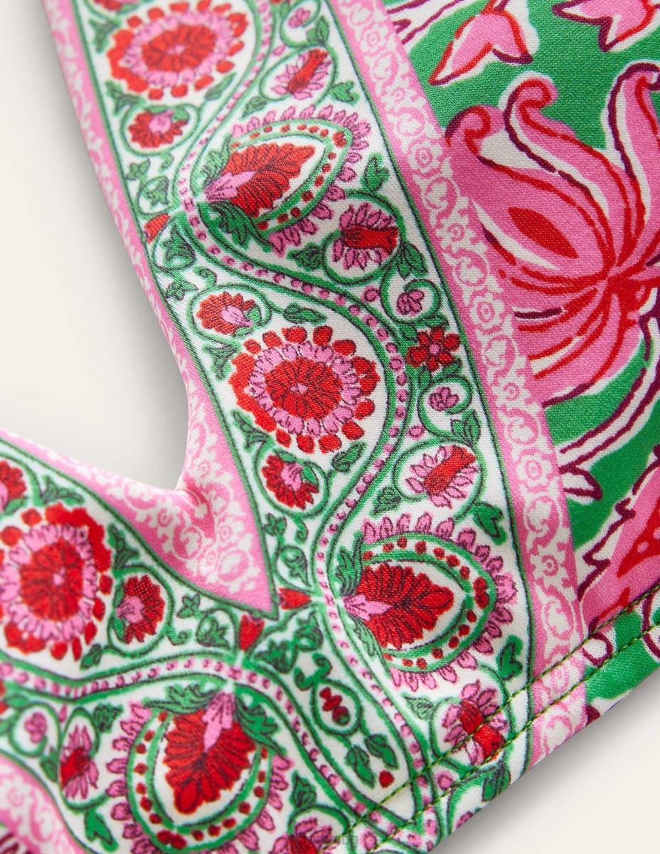 облекло Boden лък рамо бикини горнище липа и ботаническа лоза Жени LL681963