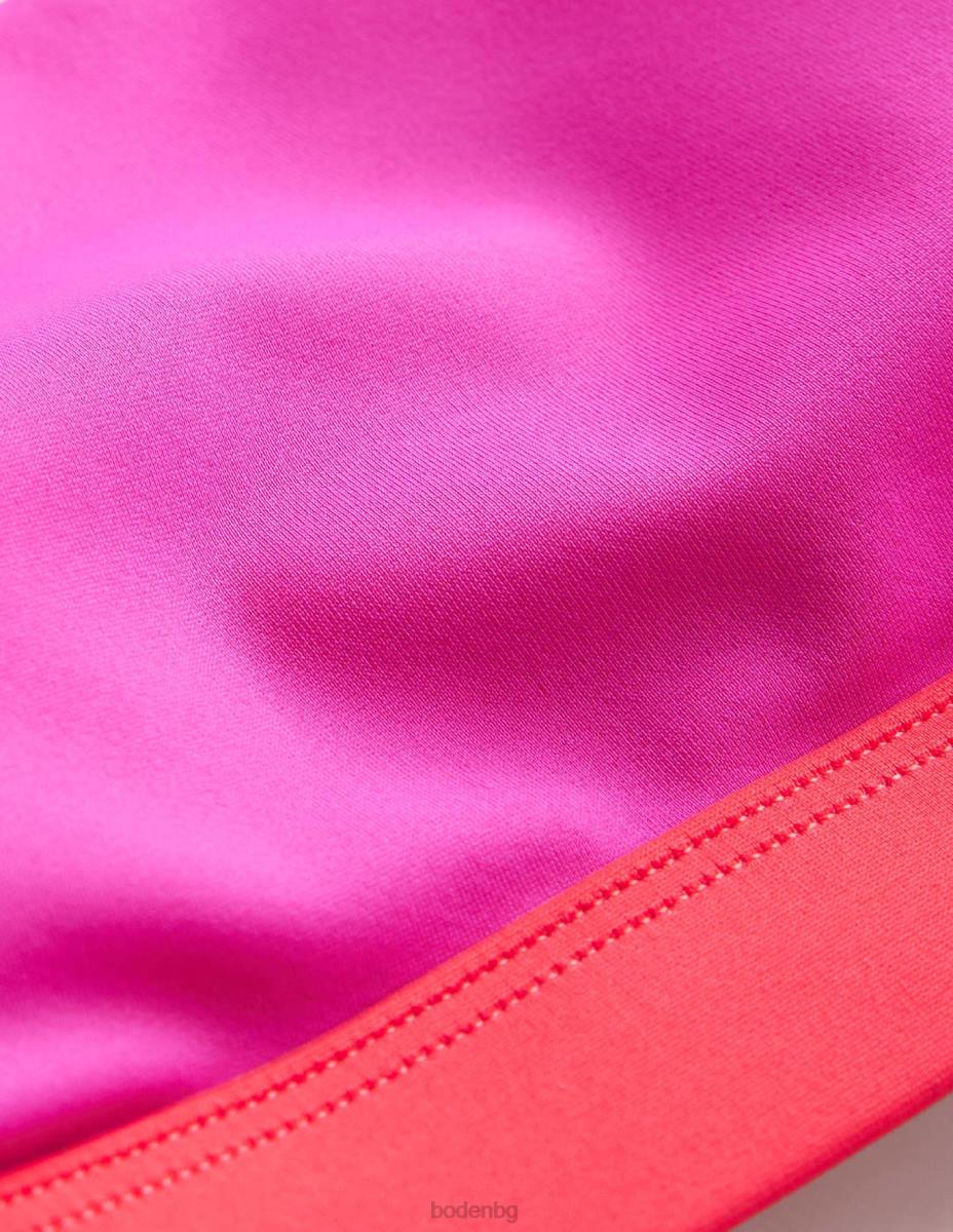 облекло Boden бикини с квадратно деколте скъпоценен розов цветен блок Жени LL681980