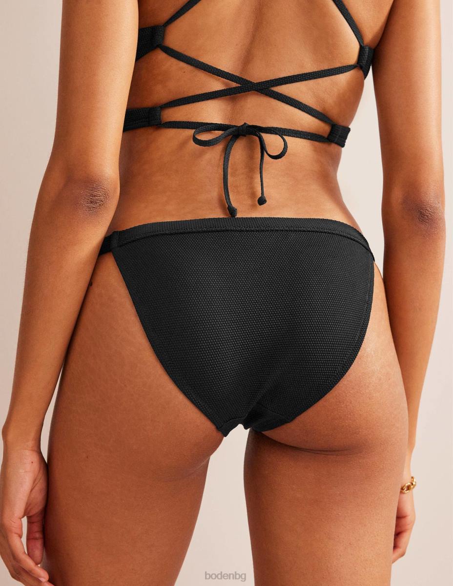 облекло Boden бикини тип танга с текстура черна и текстура на пчелна пита Жени LL681988