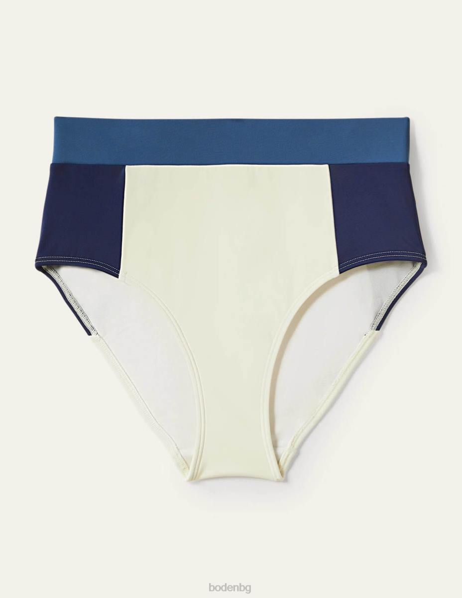 облекло Boden бикини с висока талия цвят слонова кост Жени LL682023