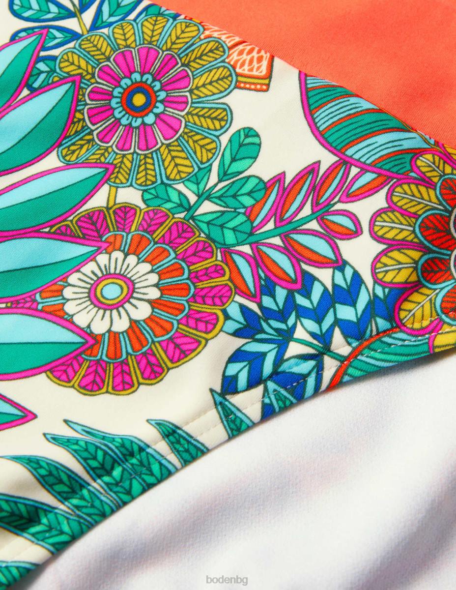 облекло Boden панелни бикини цвят на слонова кост и ананас Жени LL682056