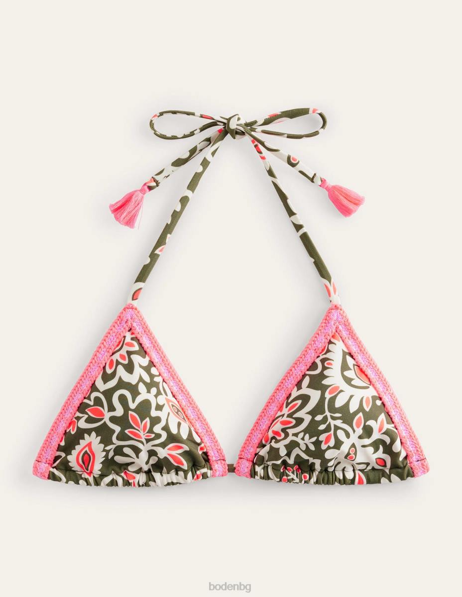 облекло Boden горна част на бикини с триъгълник на една кука зеле и занаятчийска въртележка Жени LL682080