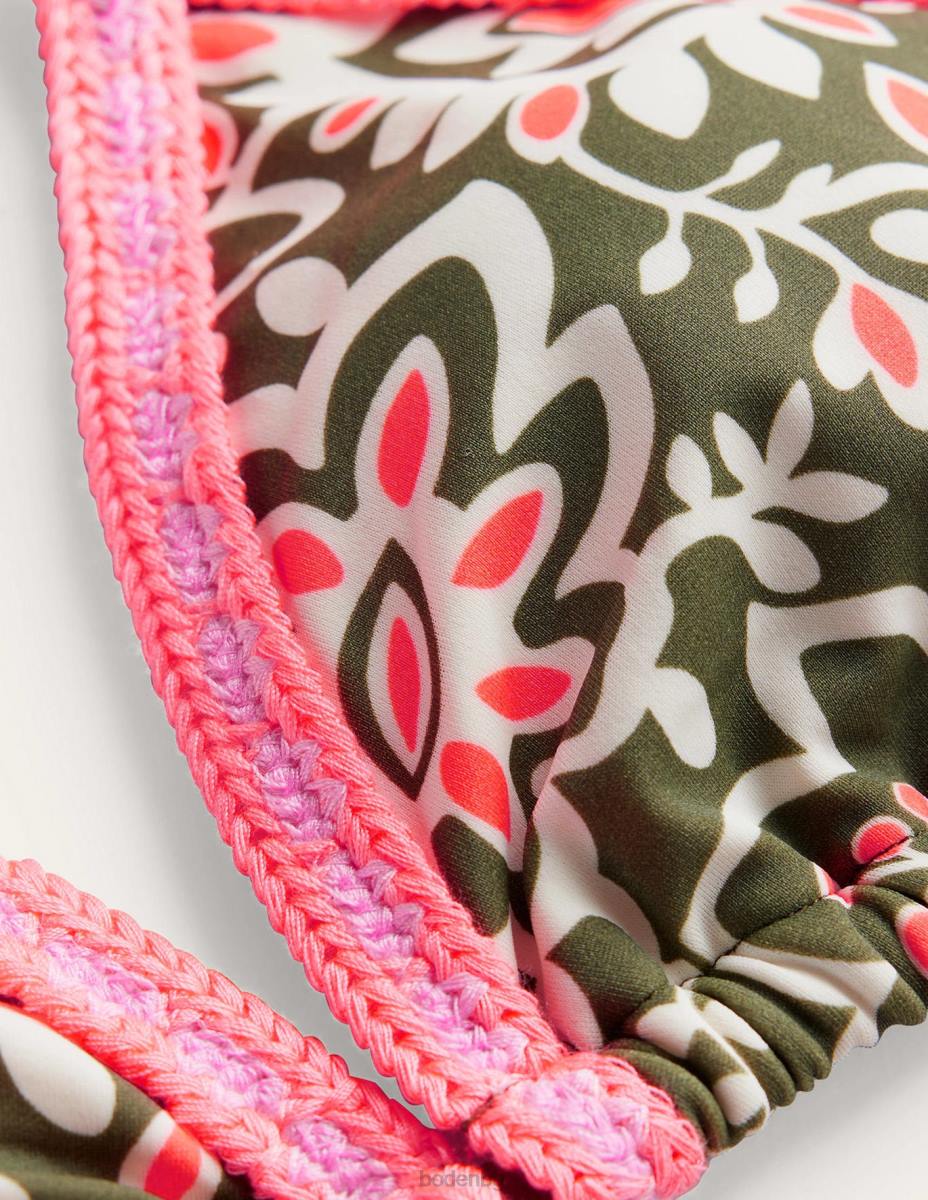 облекло Boden горна част на бикини с триъгълник на една кука зеле и занаятчийска въртележка Жени LL682080