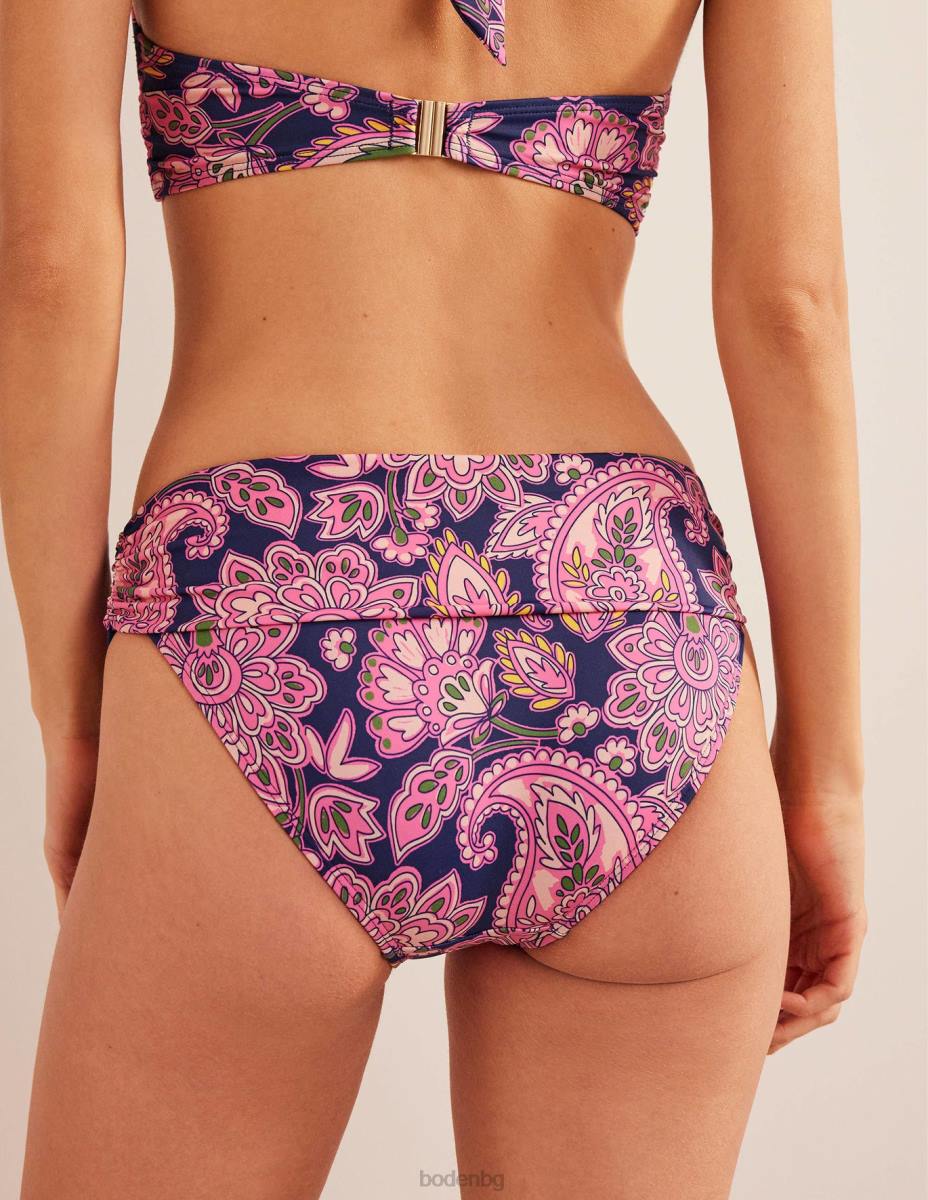 облекло Boden класически долнища на бикини морско синьо и пейсли тераса Жени LL682097
