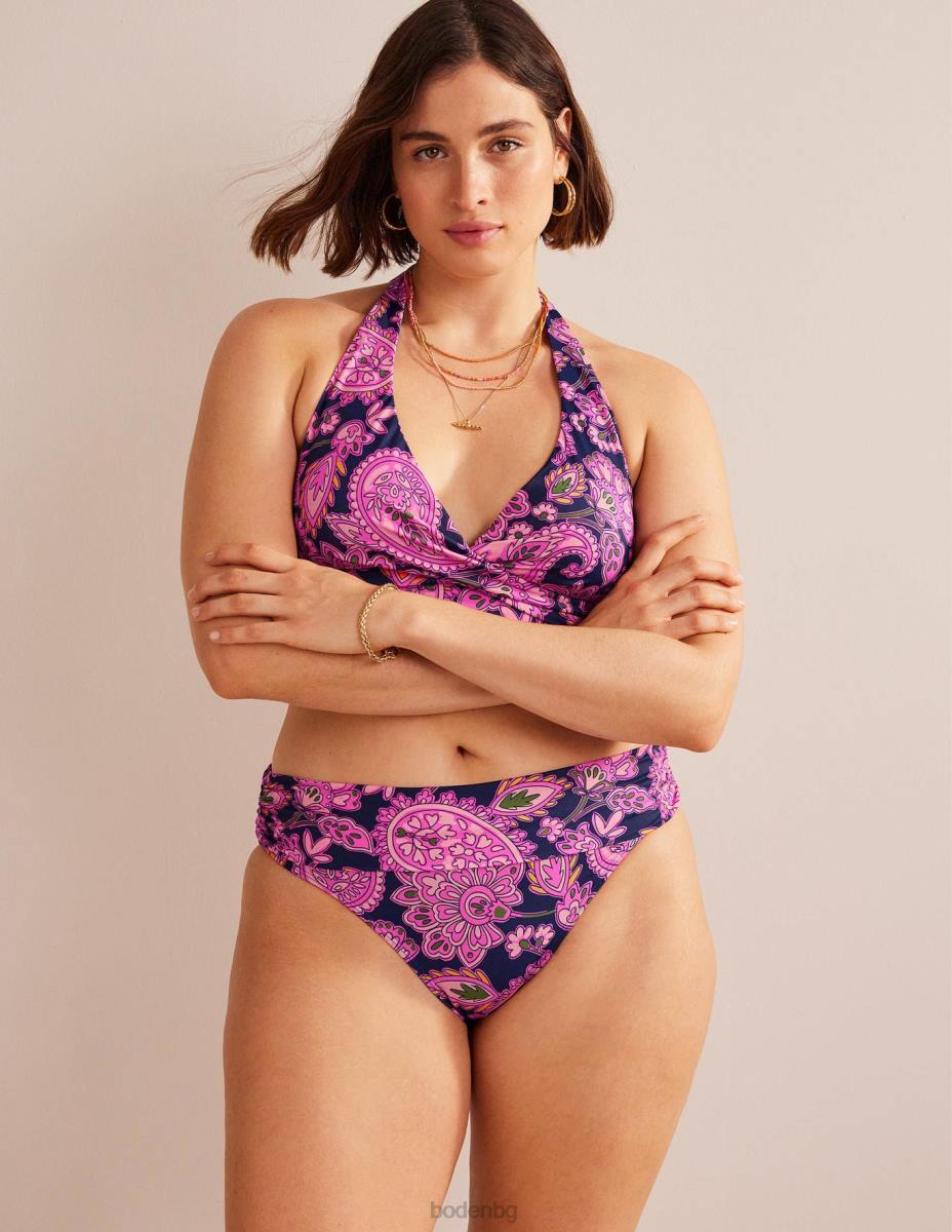 облекло Boden класически долнища на бикини морско синьо и пейсли тераса Жени LL682097