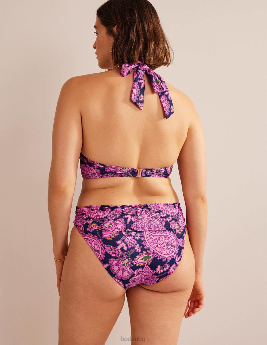 облекло Boden класически долнища на бикини морско синьо и пейсли тераса Жени LL682097