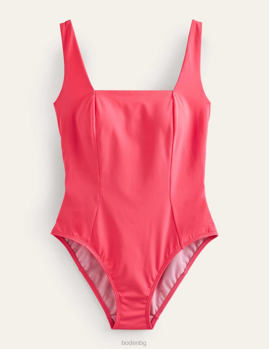 облекло Boden бански костюм с квадратно деколте розово зрънце Жени LL68212