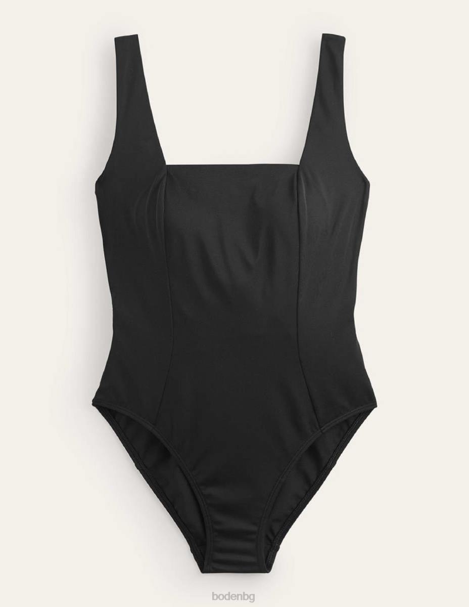 облекло Boden бански костюм с квадратно деколте черен Жени LL68220