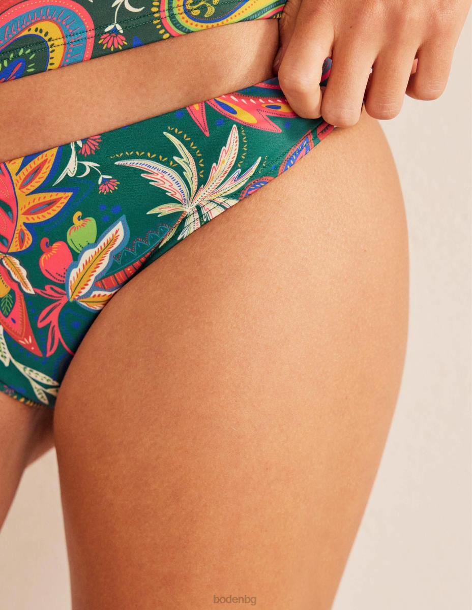 облекло Boden класически бикини изумрудено и райско пейсли Жени LL682212