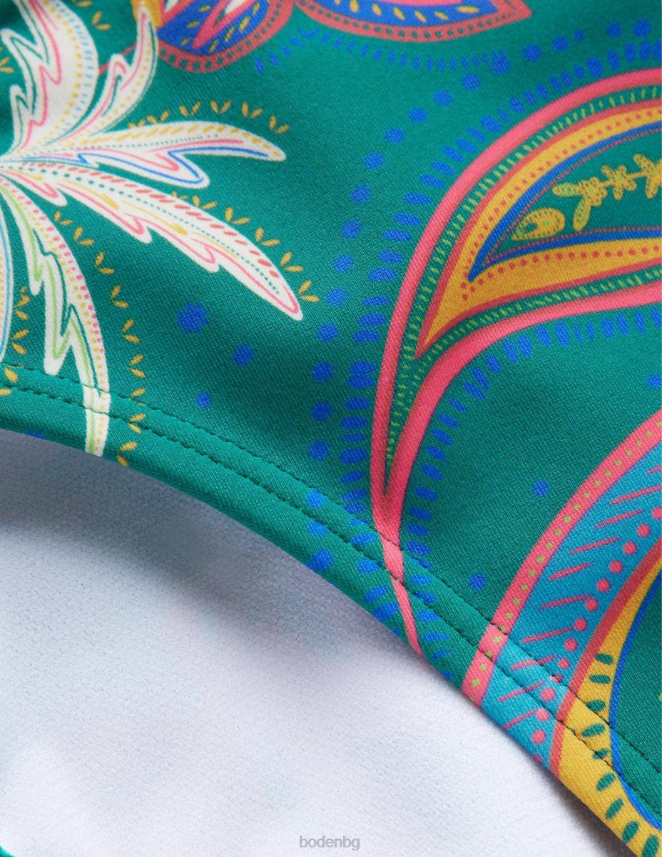 облекло Boden класически бикини изумрудено и райско пейсли Жени LL682212