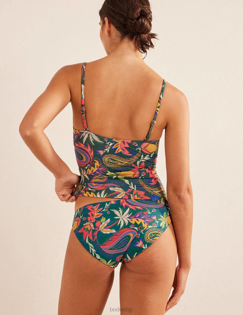 облекло Boden класически бикини изумрудено и райско пейсли Жени LL682212